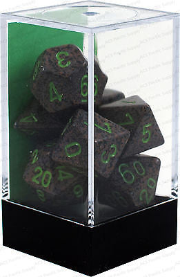 D7-Die Set Dice Speckled Polyhedral Earth