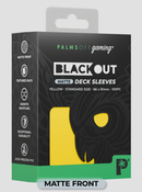 Palms Off Gaming - BLACKout Deck Sleeves - Standard - 100pc - YELLOW - Matte