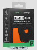 Palms Off Gaming - BLACKout Deck Sleeves - Standard - 100pc - ORANGE - Matte