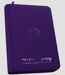 Palms Off Gaming - Collector's Series 4 Pocket SIDE LOADER Zip Trading Card Binder - PURPLE