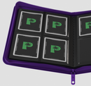 Palms Off Gaming - Collector's Series 4 Pocket SIDE LOADER Zip Trading Card Binder - PURPLE