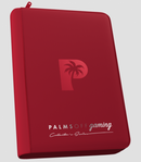 Palms Off Gaming - Collector's Series 4 Pocket SIDE LOADER Zip Trading Card Binder - RED