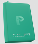 Palms Off Gaming - Collector's Series 4 Pocket SIDE LOADER Zip Trading Card Binder - TURQUOISE