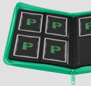Palms Off Gaming - Collector's Series 4 Pocket SIDE LOADER Zip Trading Card Binder - TURQUOISE