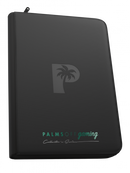 Palms Off Gaming - Collector's Series TOP LOADER Zip Binder CLEAR (216 Capacity) - BLACK