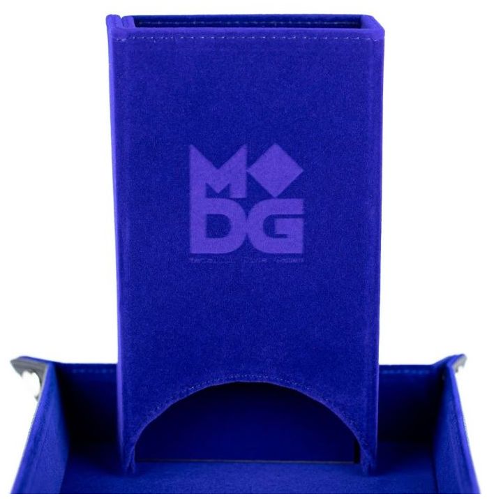 MDG - Fold Up Velvet Dice Tower Blue